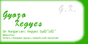 gyozo kegyes business card